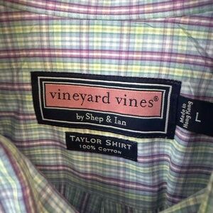 Vineyard Vines Men's Plaid Shirt - Lavender and Mint